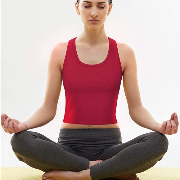 Basic White Racerback Crop Top - Picture 5 of 8